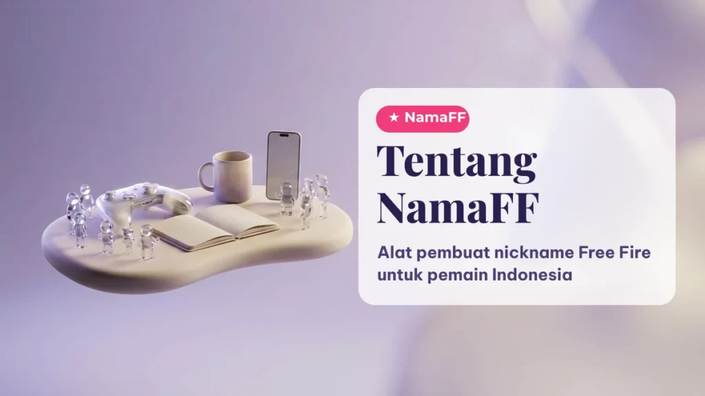 Ilustrasi meja kerja Tim Redaksi NamaFF, alat pembuat nickname Free Fire